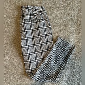 Plaid ankle length pants